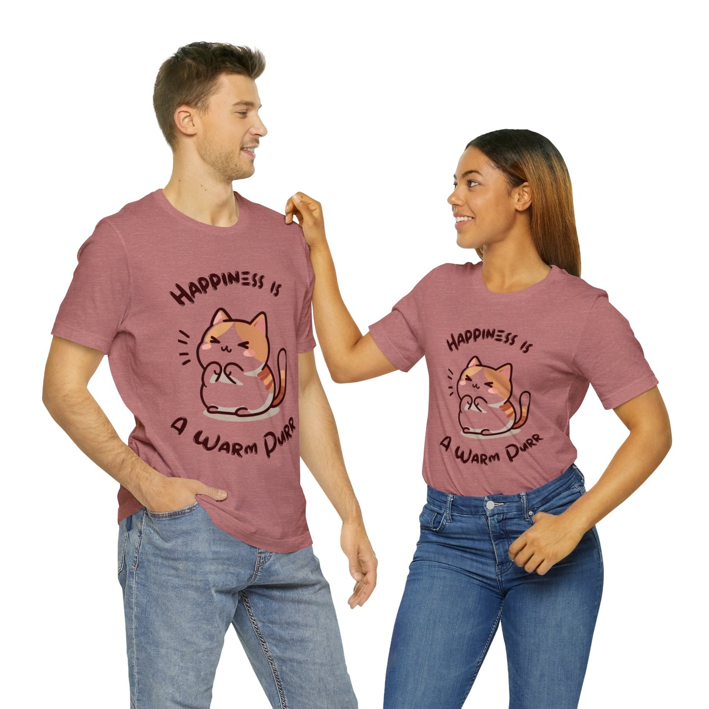 Happiness is a Warm Purr, Unisex Jersey T-Shirt