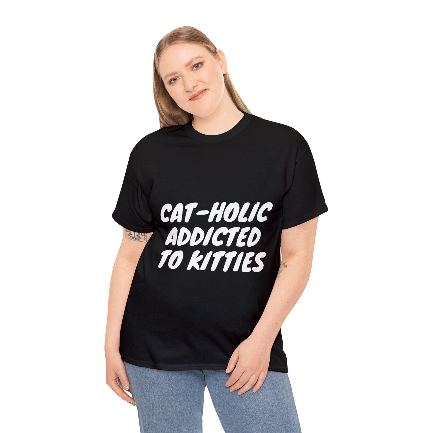 Cat – Holic Addicted to Kitties Unisex Cotton T-Shirt