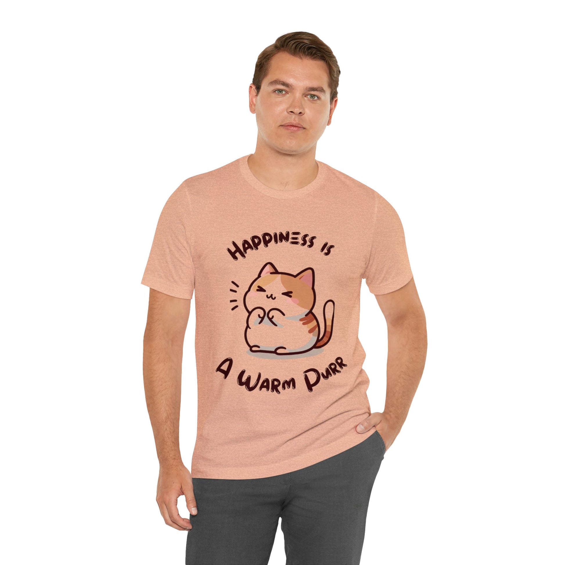 Happiness is a Warm Purr, Unisex Jersey -Shirt