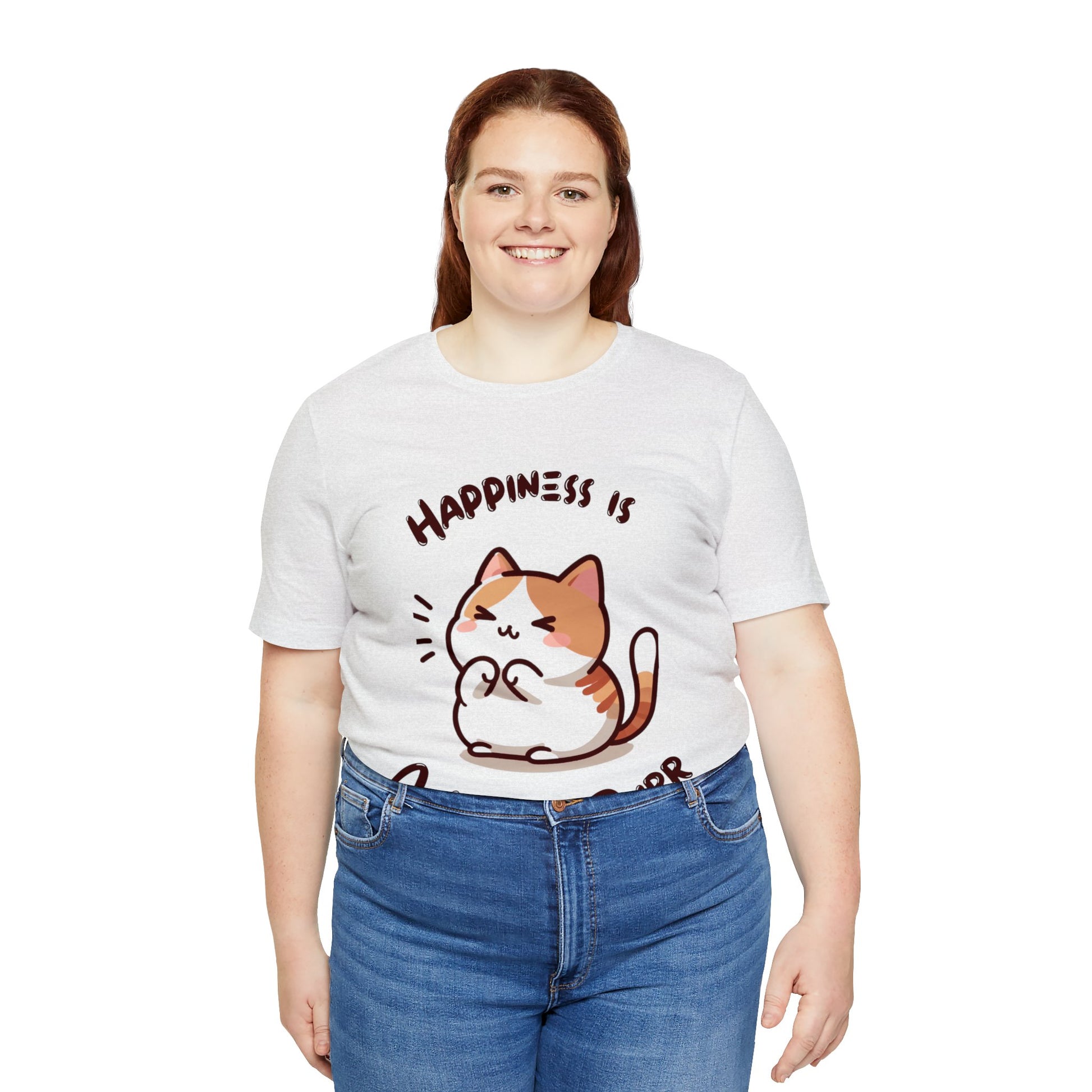 Happiness is a Warm Purr, Unisex Jersey -Shirt