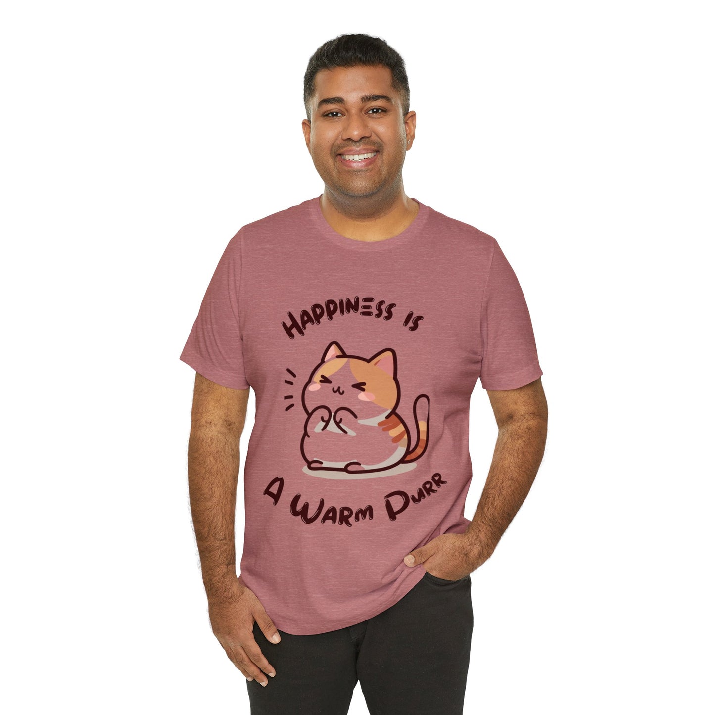 Happiness is a Warm Purr, Unisex Jersey T-Shirt