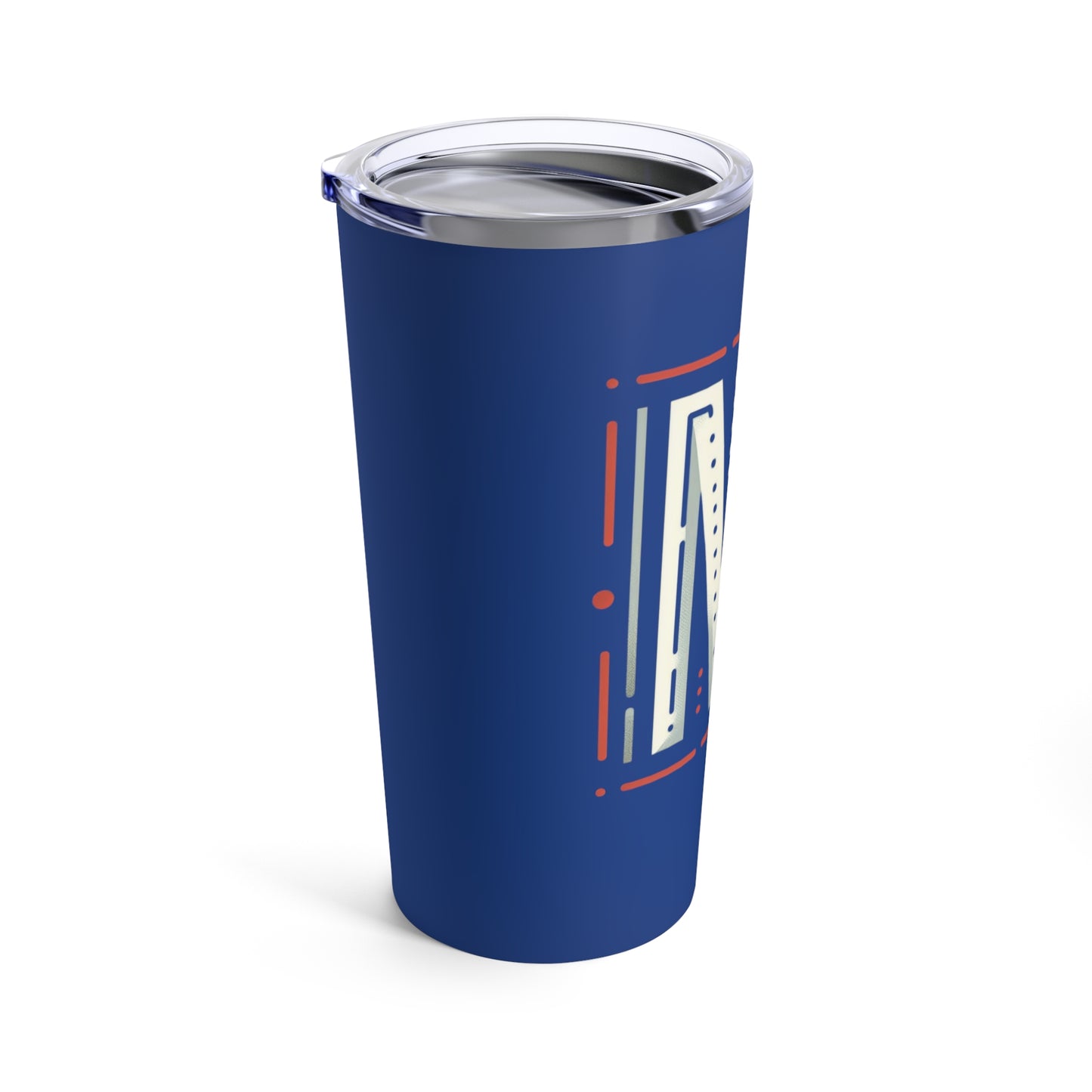 M3 Dark Blue Red Double-Wall Insulated Stainless Steel 20oz/0.59L Tumbler with Lid