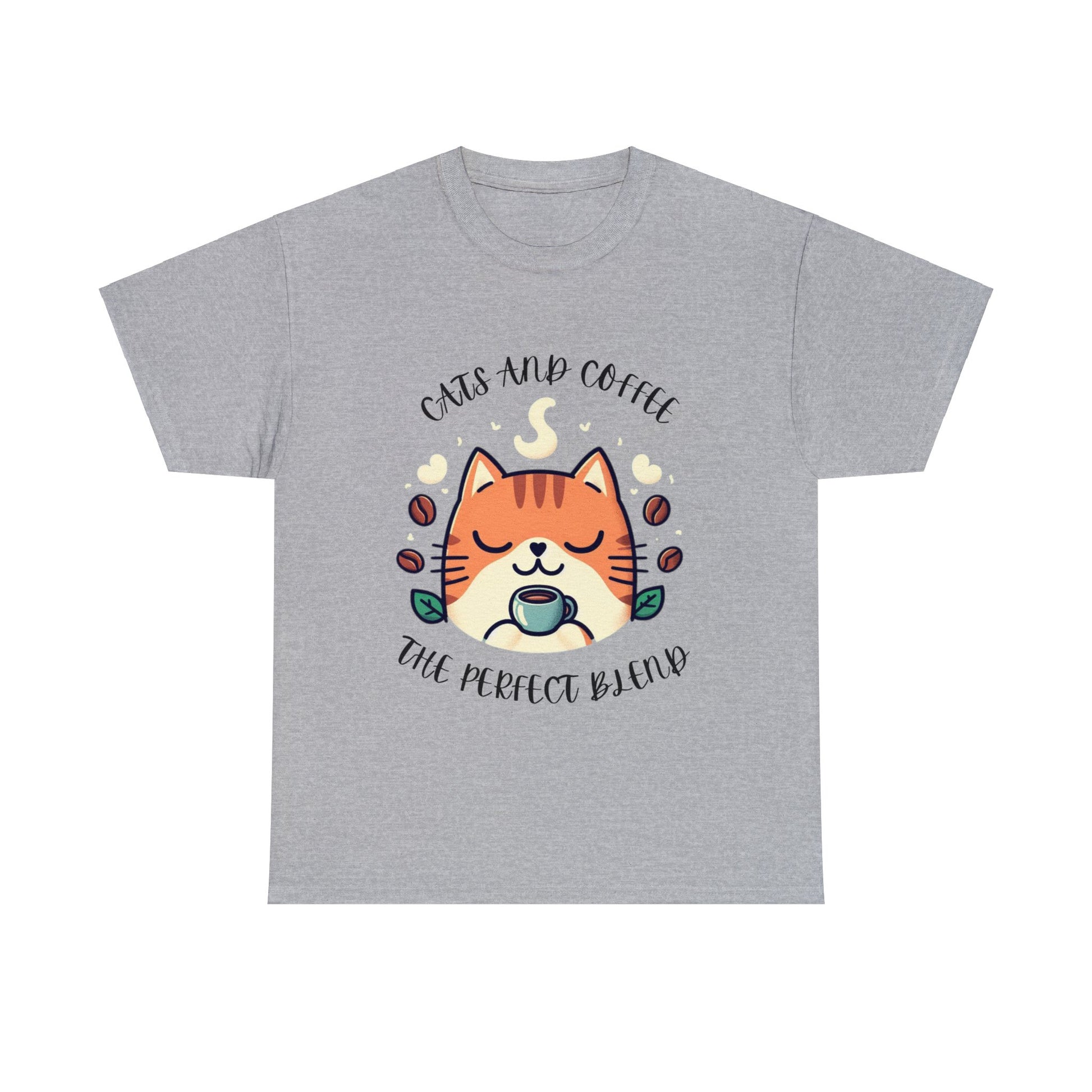 Cats and Coffee the Perfect Blend Unisex Cotton T-Shirt  