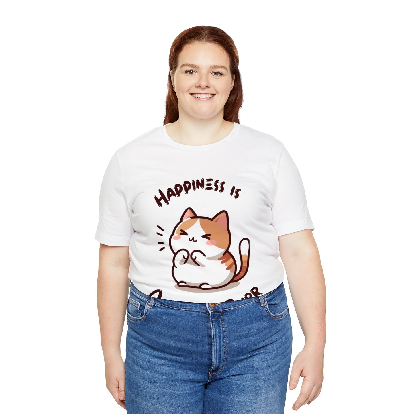 Happiness is a Warm Purr, Unisex Jersey -Shirt