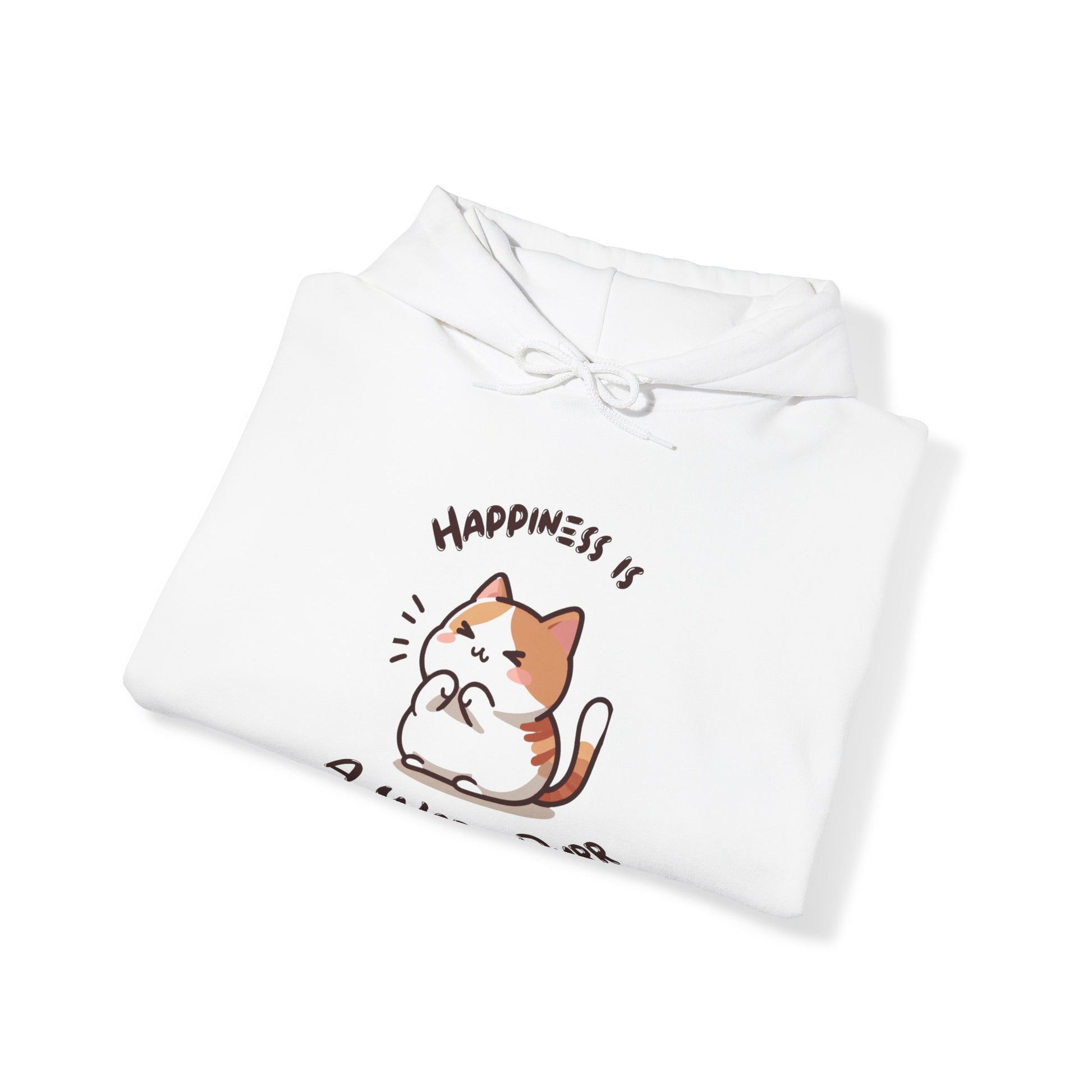 Happiness Is a Warm Purr, Unisex Heavy Blend Hoodie