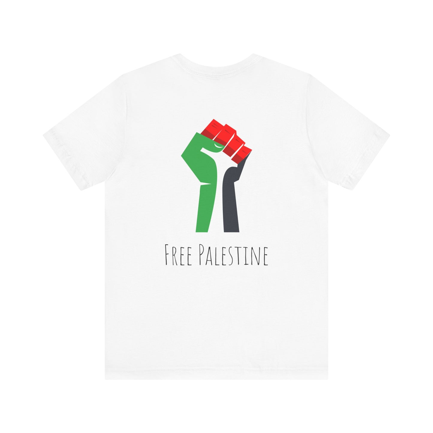 Free Palestine! Front and Back Design Unisex Jersey Short Sleeve Tee