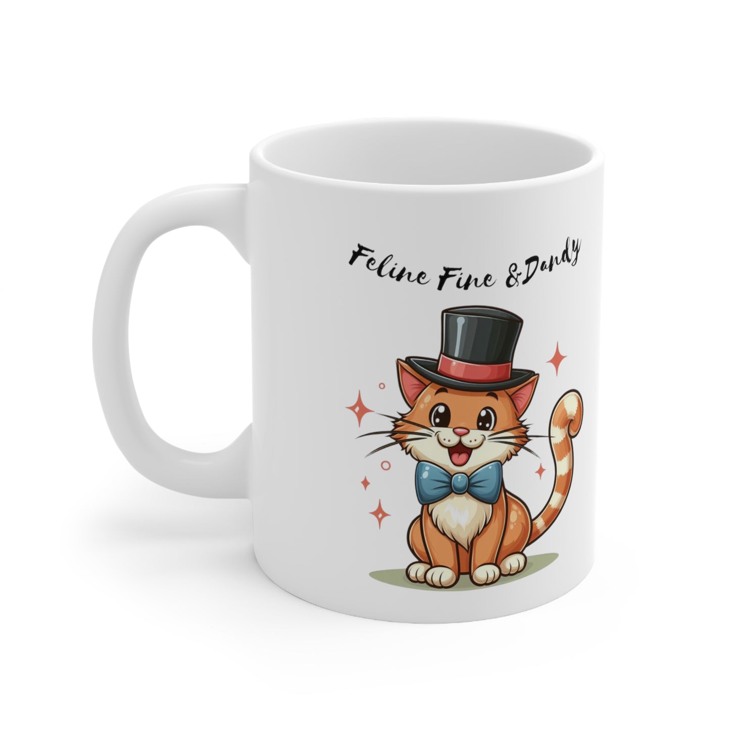 Feline Fine & Dandy Ceramic 11oz Coffee Mug