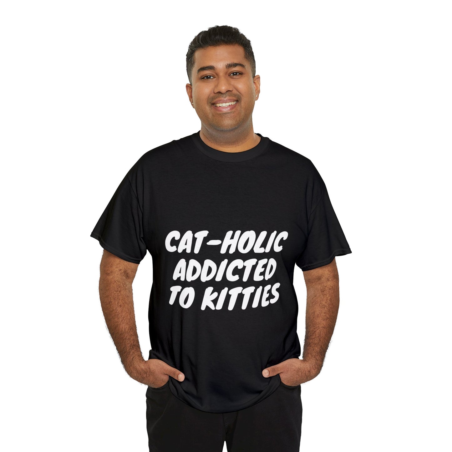 Cat – Holic Addicted to Kitties Unisex Cotton T-Shirt