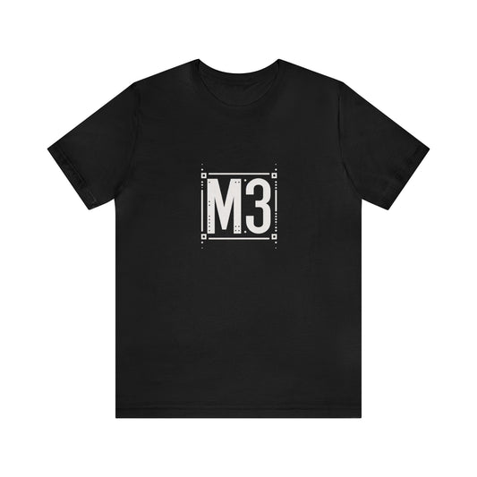 M3 Dark Black Unisex Jersey Short Sleeve Tee