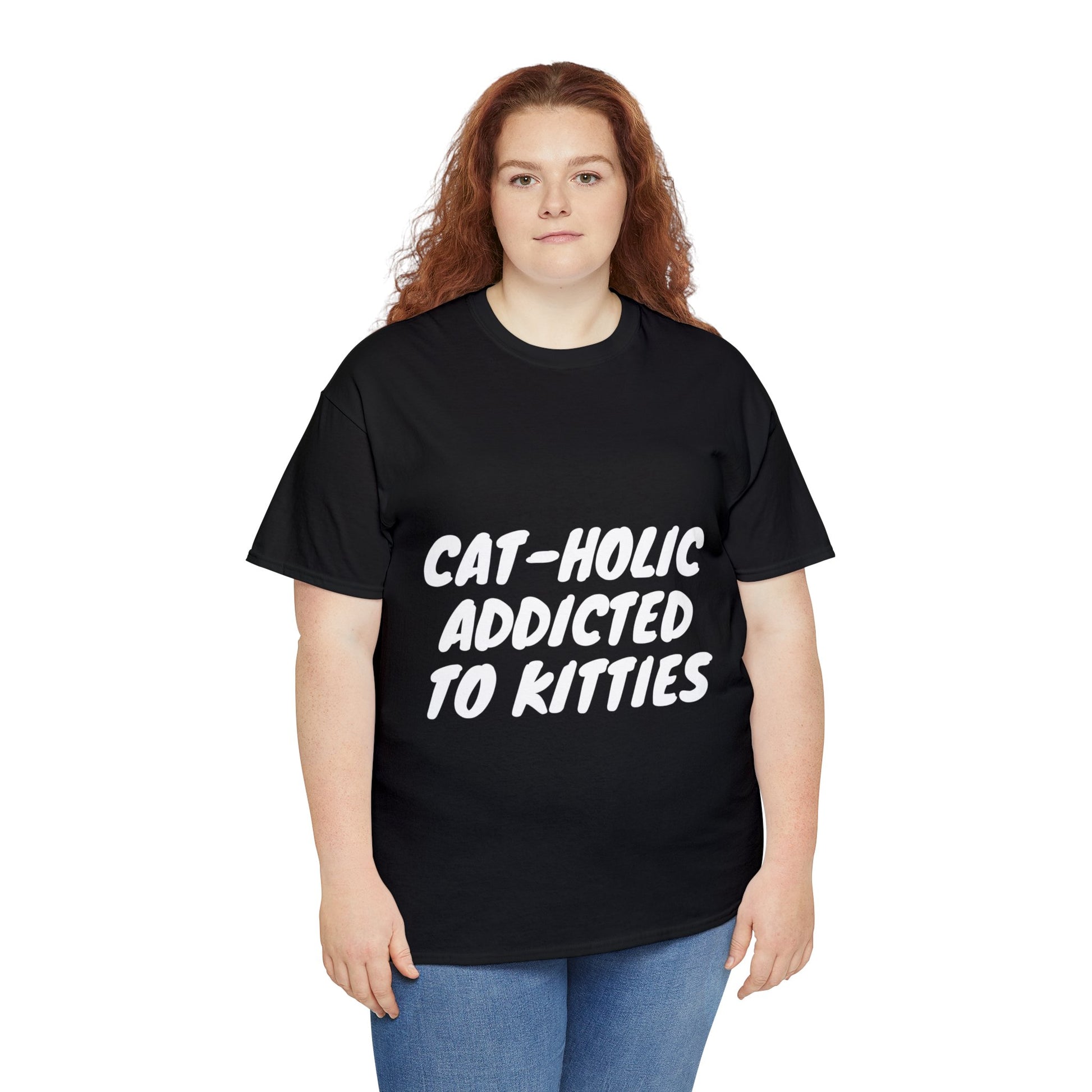 Cat – Holic Addicted to Kitties Unisex Cotton T-Shirt