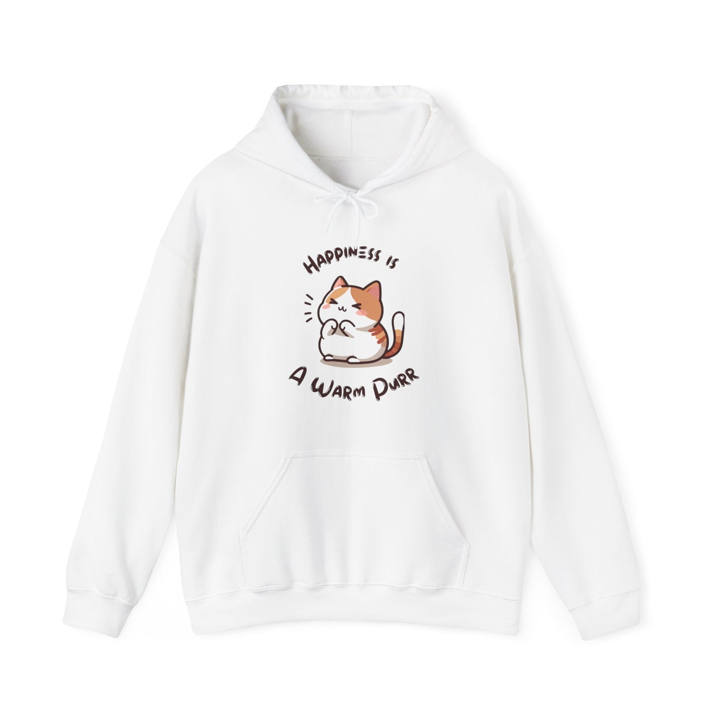 Happiness Is a Warm Purr, Unisex Heavy Blend Hoodie