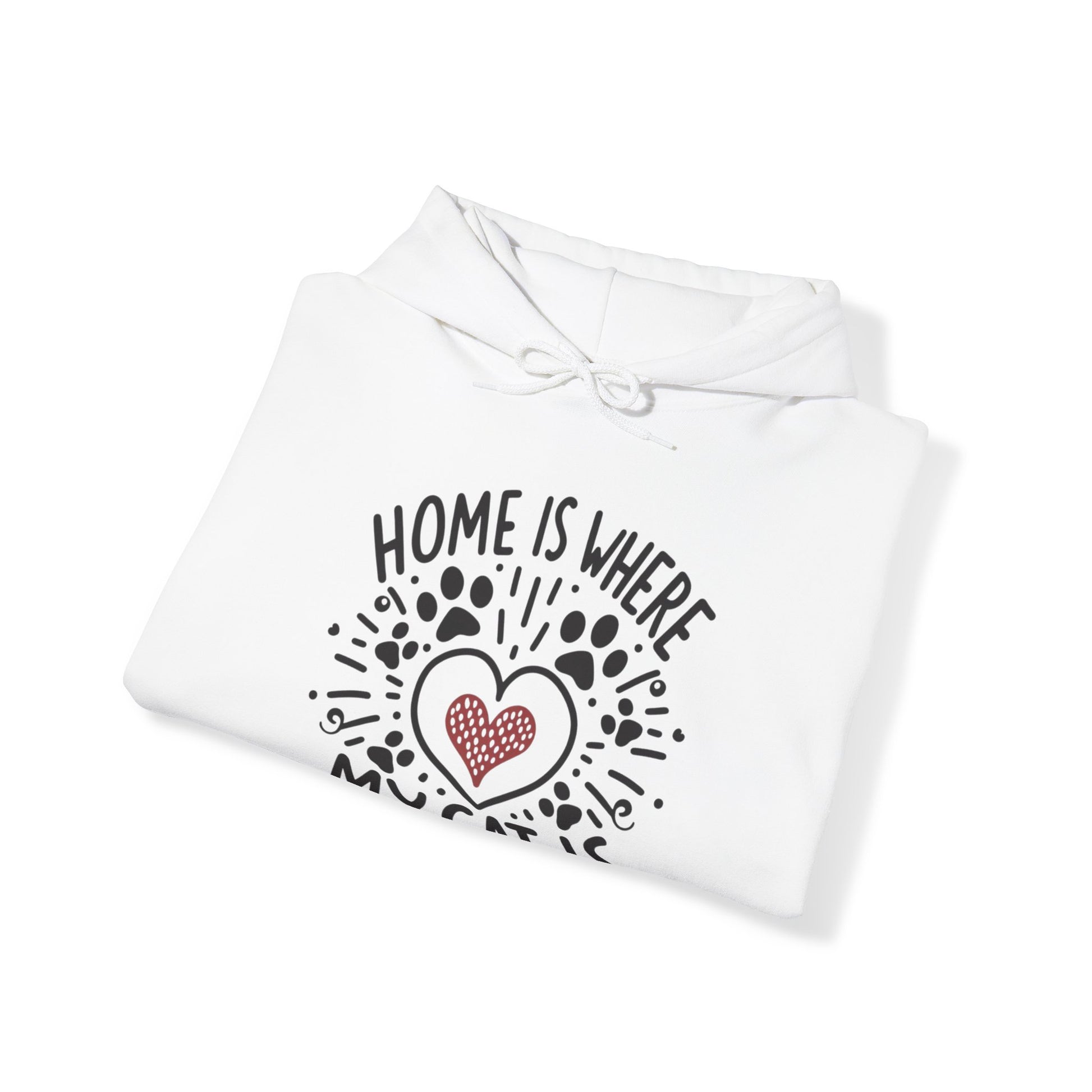 Home Is Where My Cat Is, Heavy Blend Unisex Hoodie