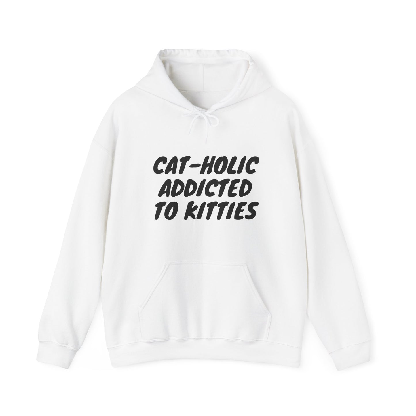 Cat-Holic Addicted to Kitties Unisex Heavy Blend Hoodie   