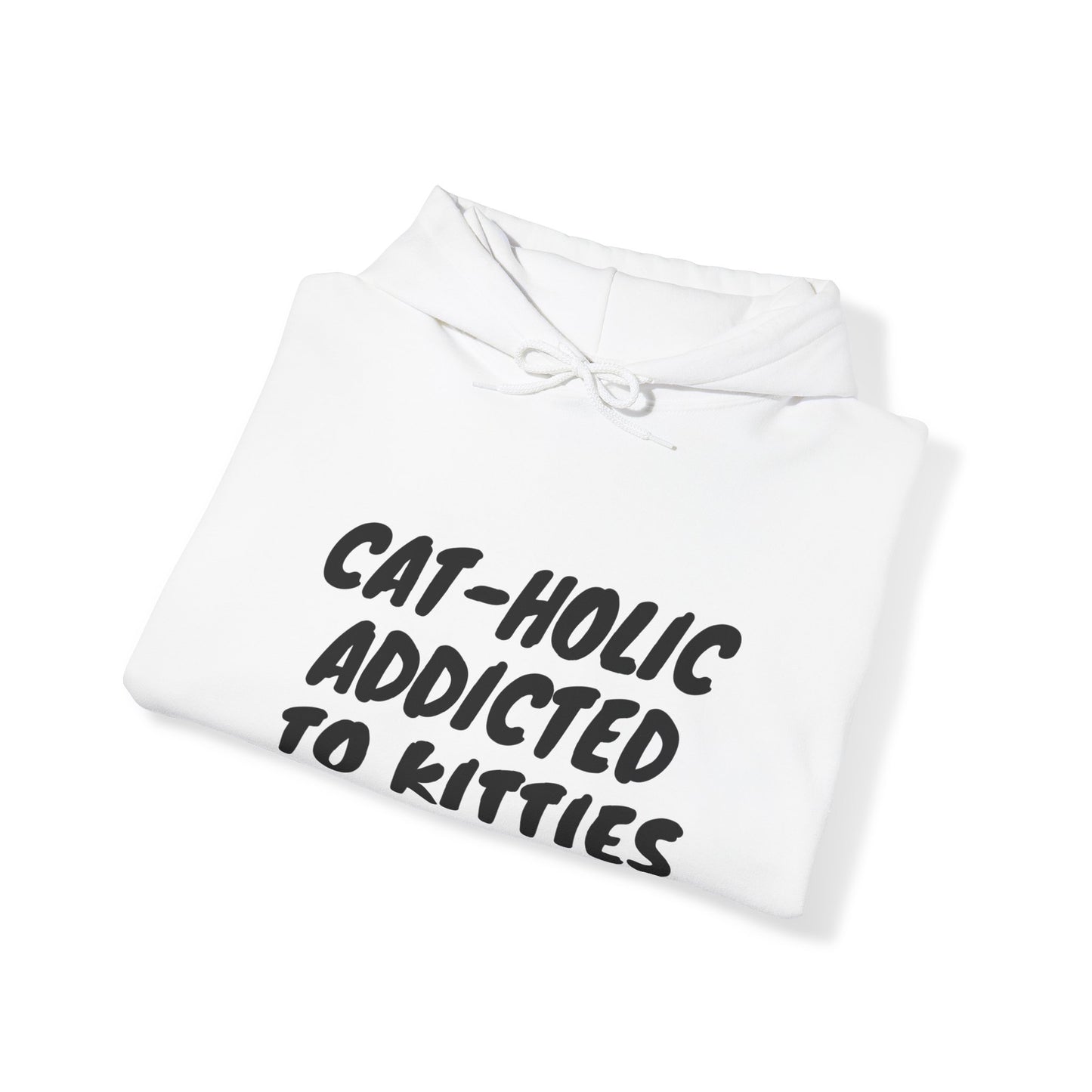 Cat-Holic Addicted to Kitties Unisex Heavy Blend Hoodie   