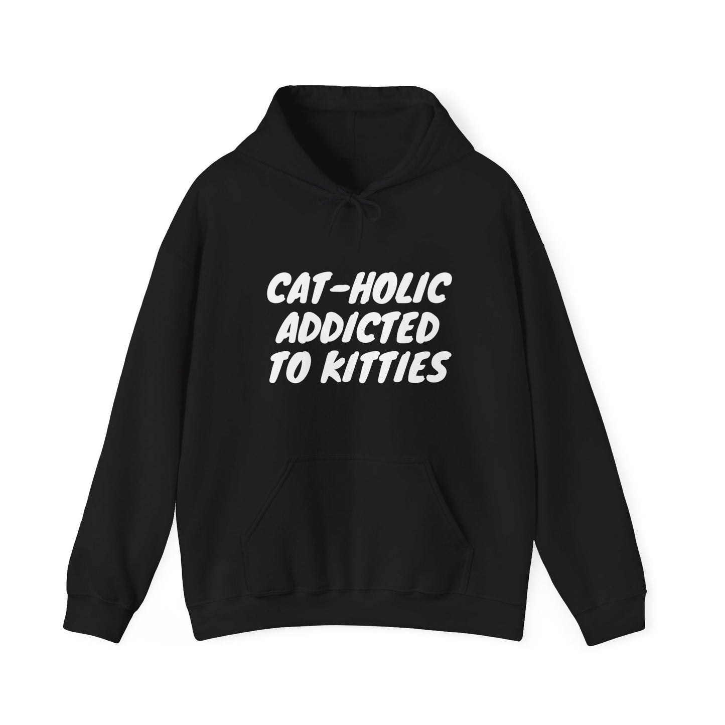 Cat-Holic Addicted to Kitties Unisex Heavy Blend Hoodie   