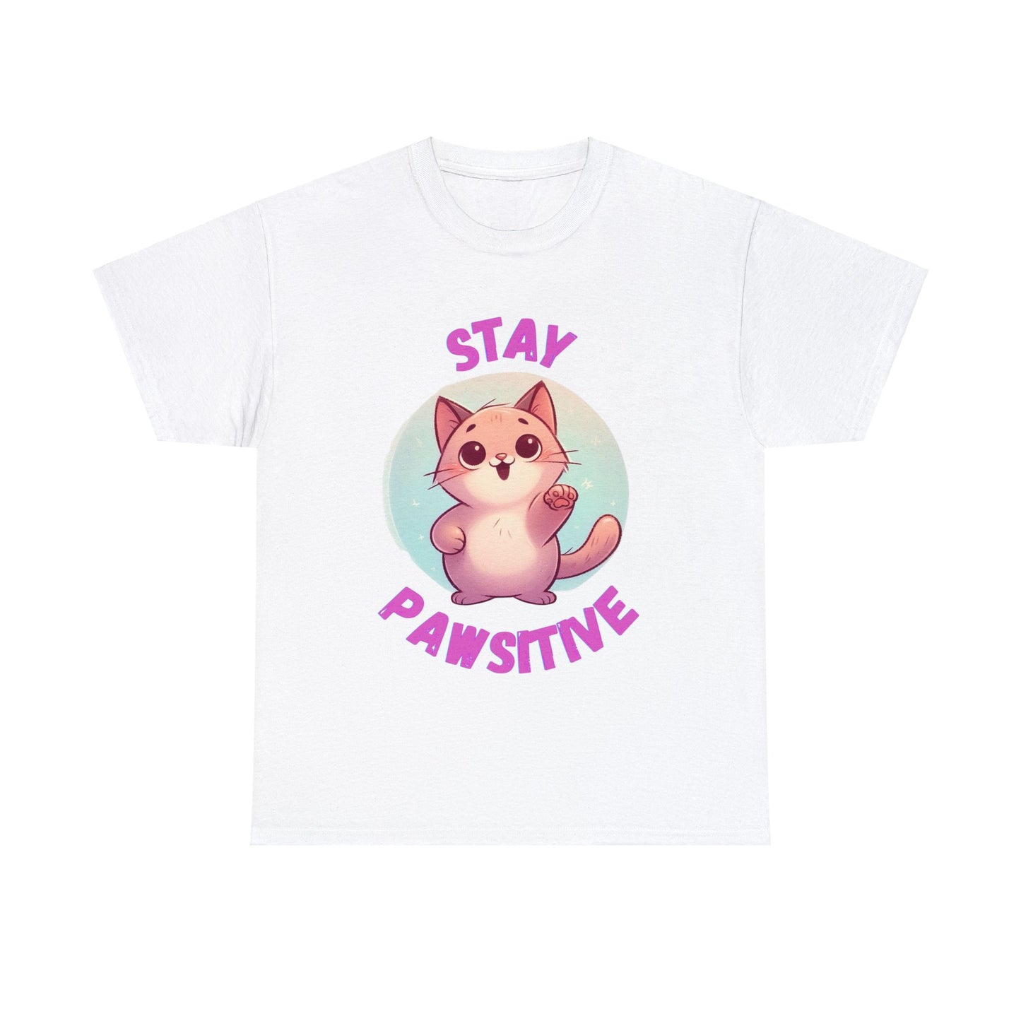 Stay Pawsitive Unisex Cotton T-Shirt