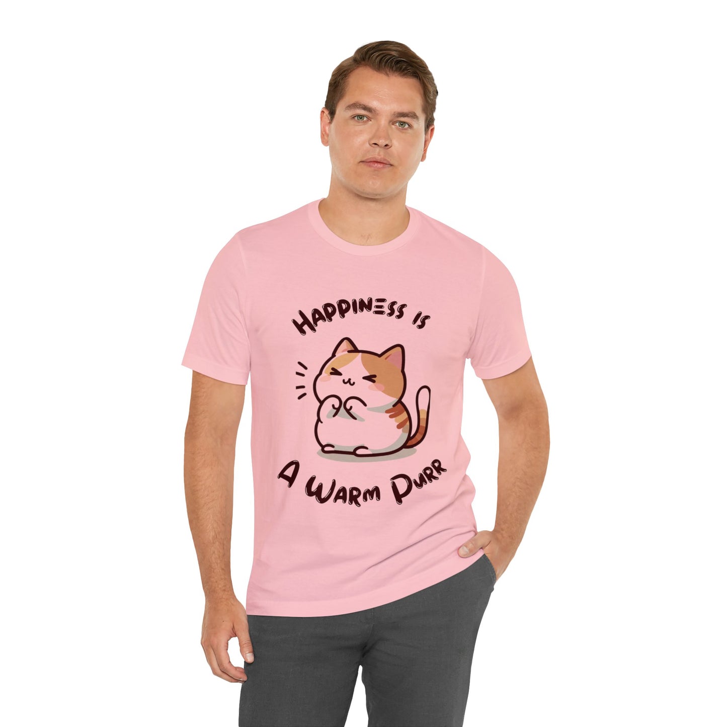 Happiness is a Warm Purr, Unisex Jersey -Shirt