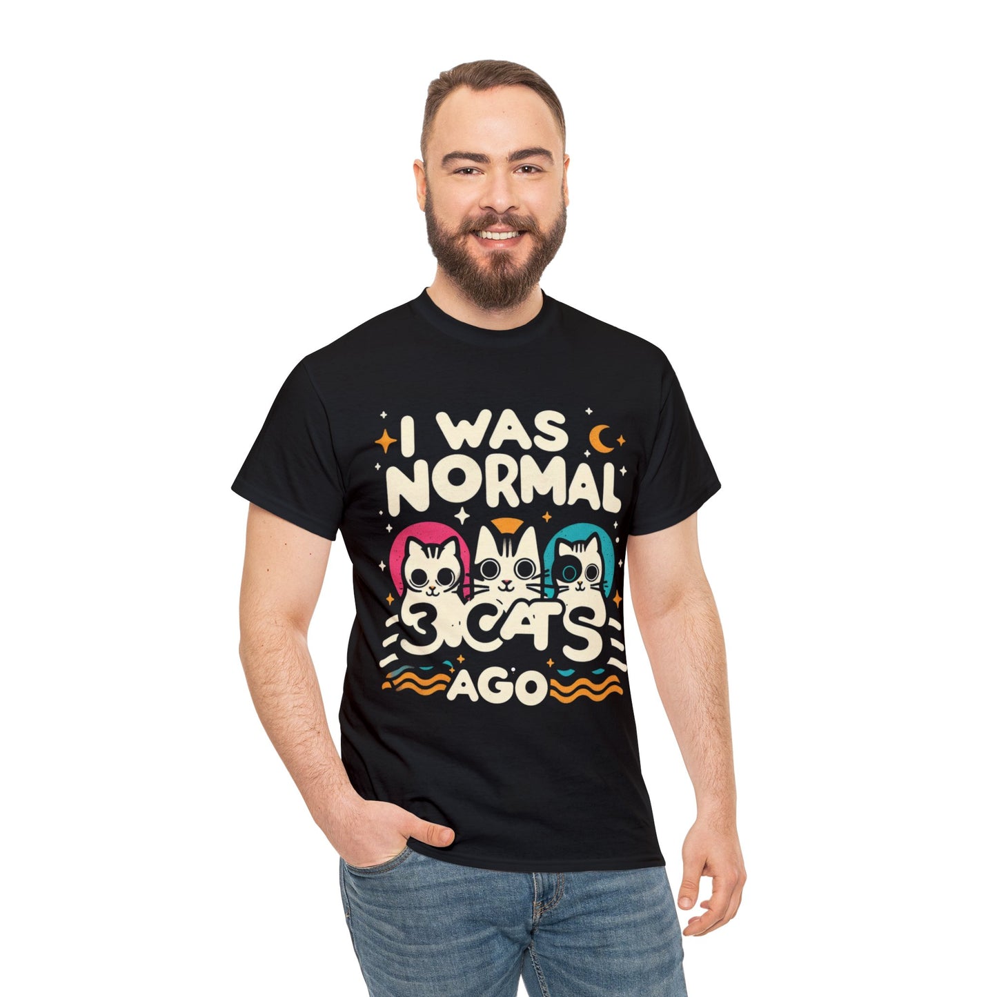 I was Normal 3 Cats Ago T-Shirt Unisex Cotton