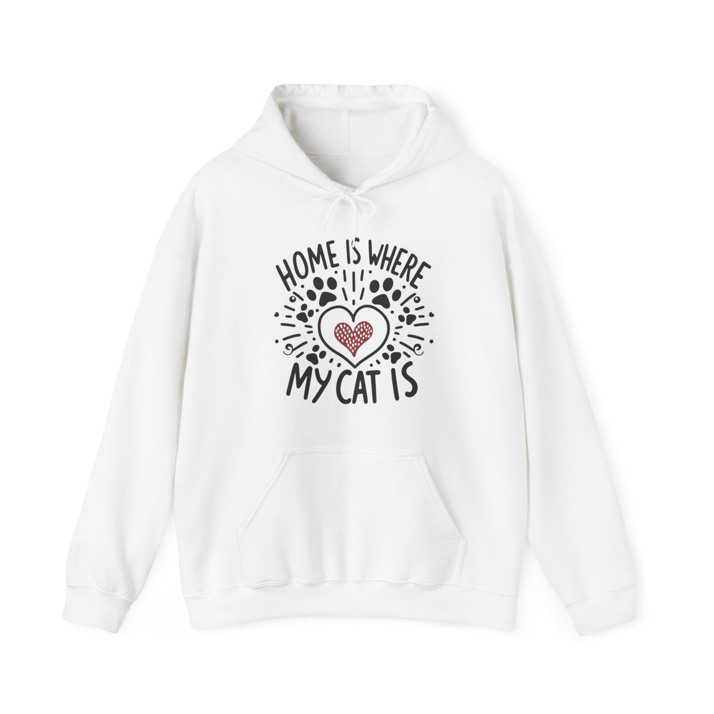 Home Is Where My Cat Is, Heavy Blend Unisex Hoodie