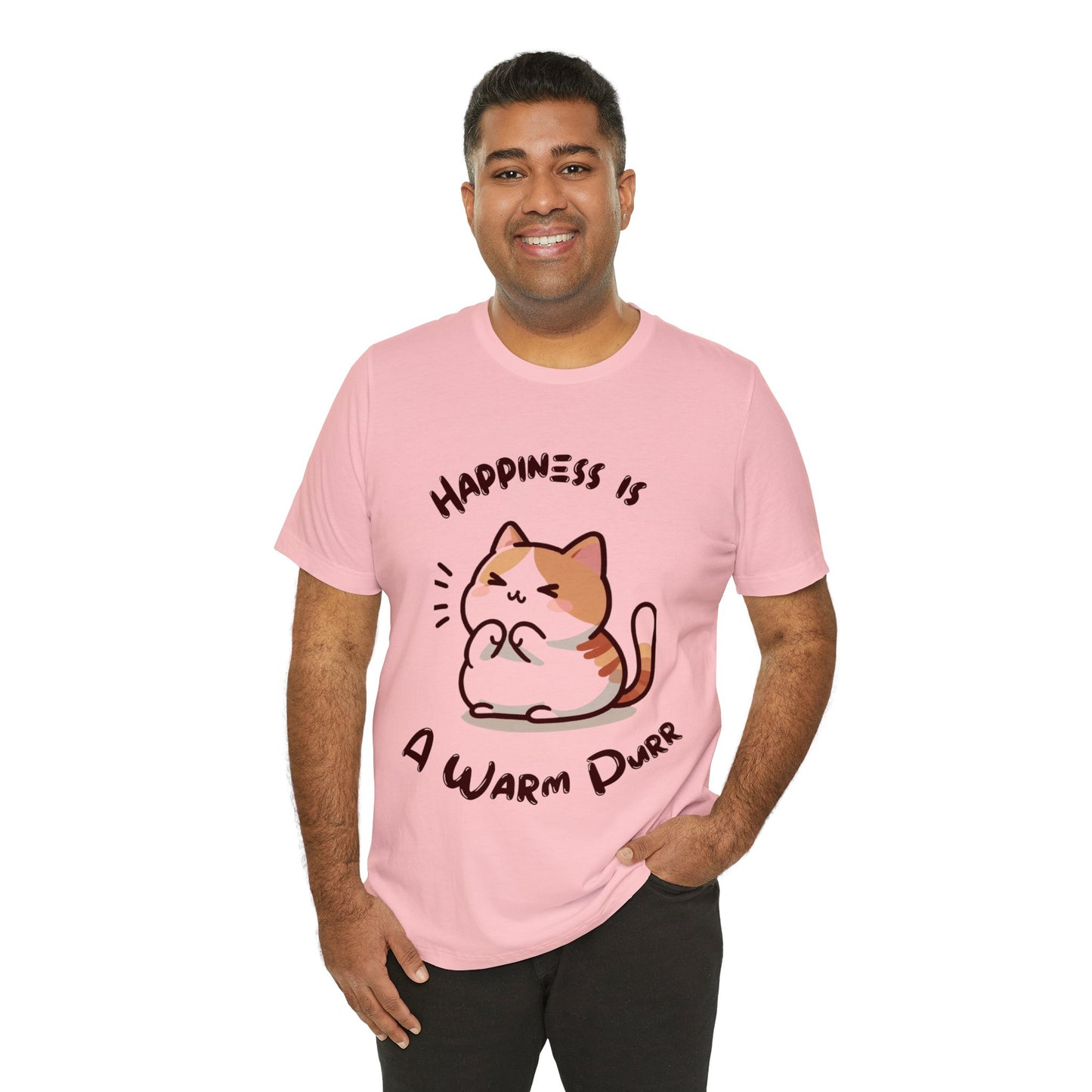 Happiness is a Warm Purr, Unisex Jersey T-Shirt