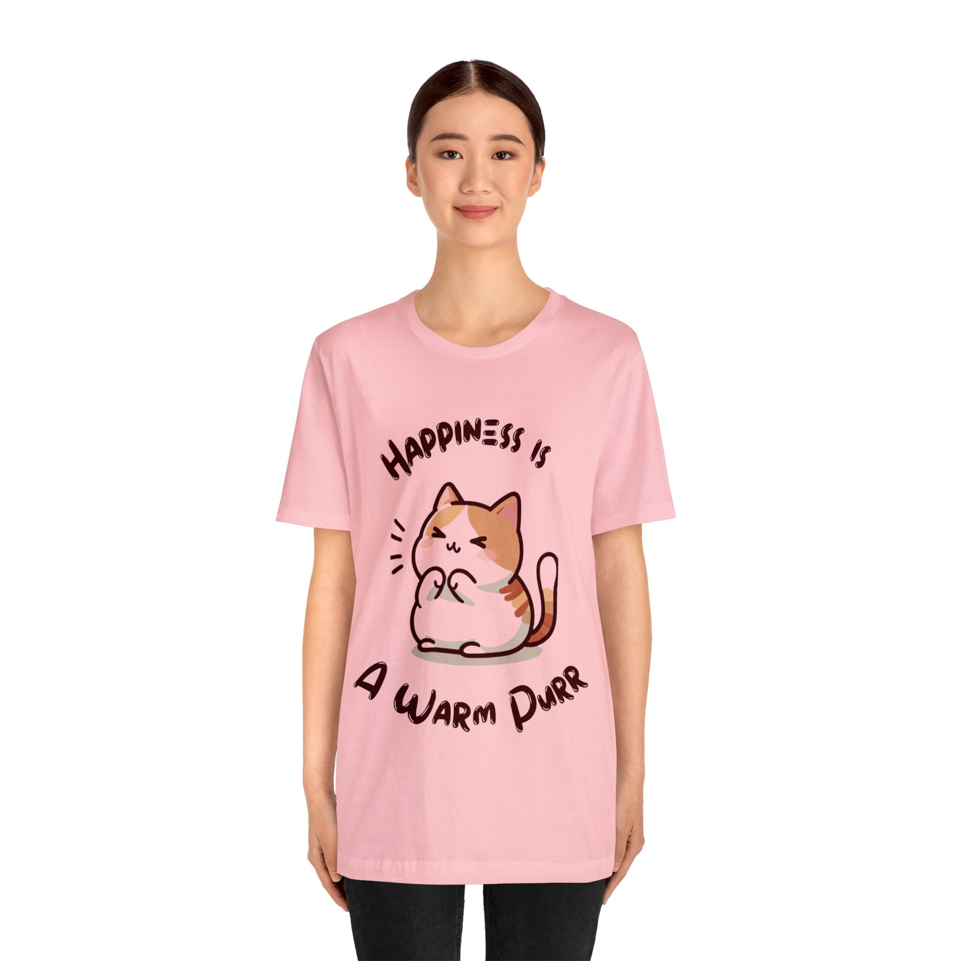 Happiness is a Warm Purr, Unisex Jersey -Shirt