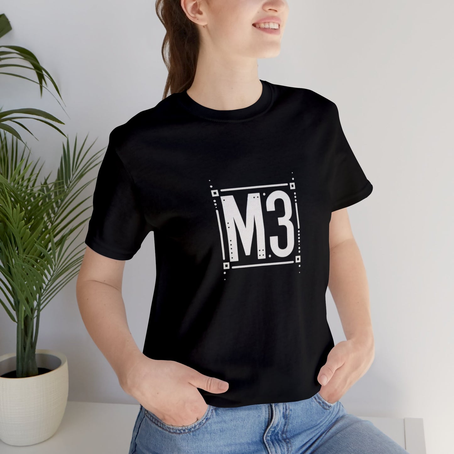 M3 Dark Black Unisex Jersey Short Sleeve Tee