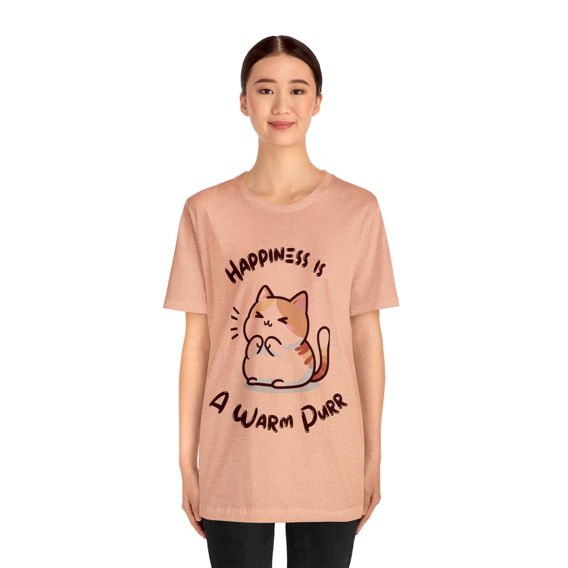 Happiness is a Warm Purr, Unisex Jersey -Shirt