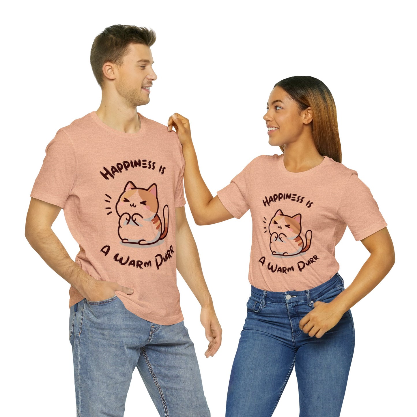 Happiness is a Warm Purr, Unisex Jersey T-Shirt