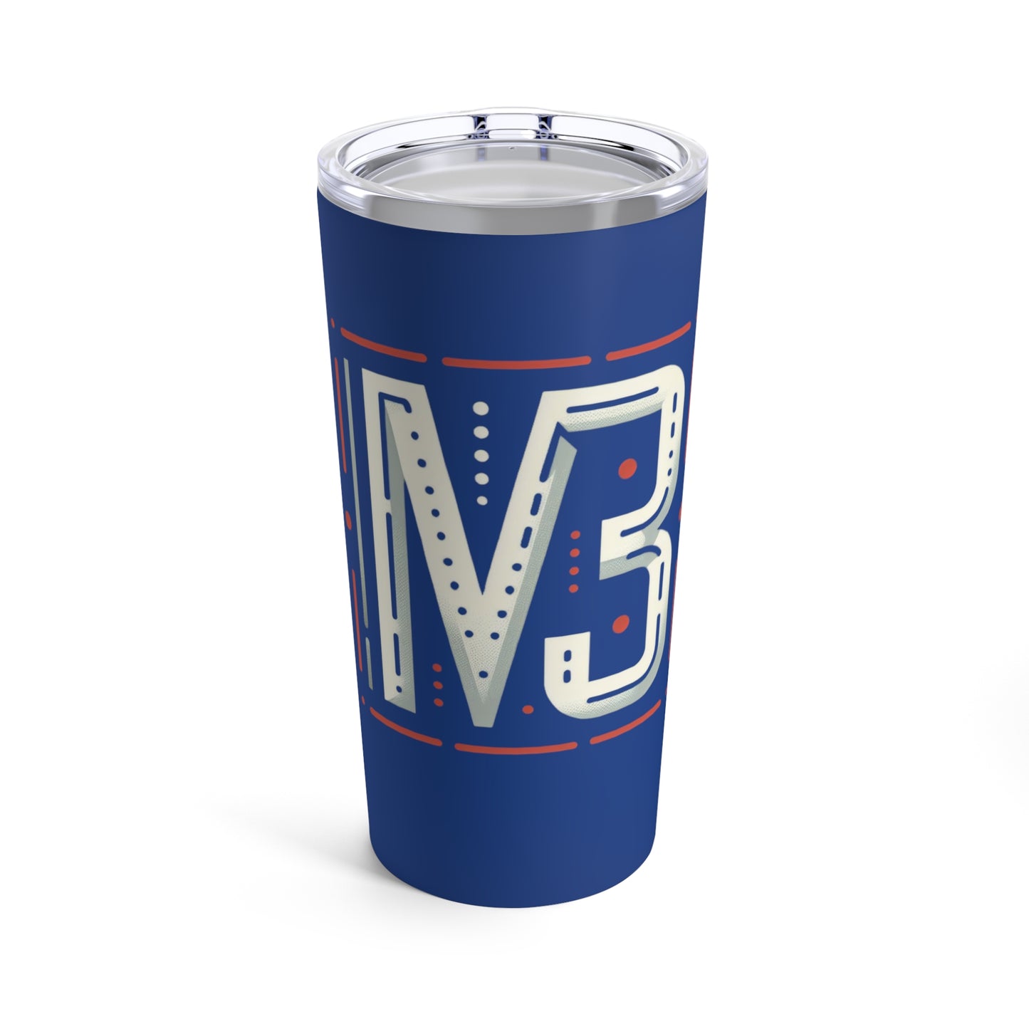 M3 Dark Blue Red Double-Wall Insulated Stainless Steel 20oz/0.59L Tumbler with Lid