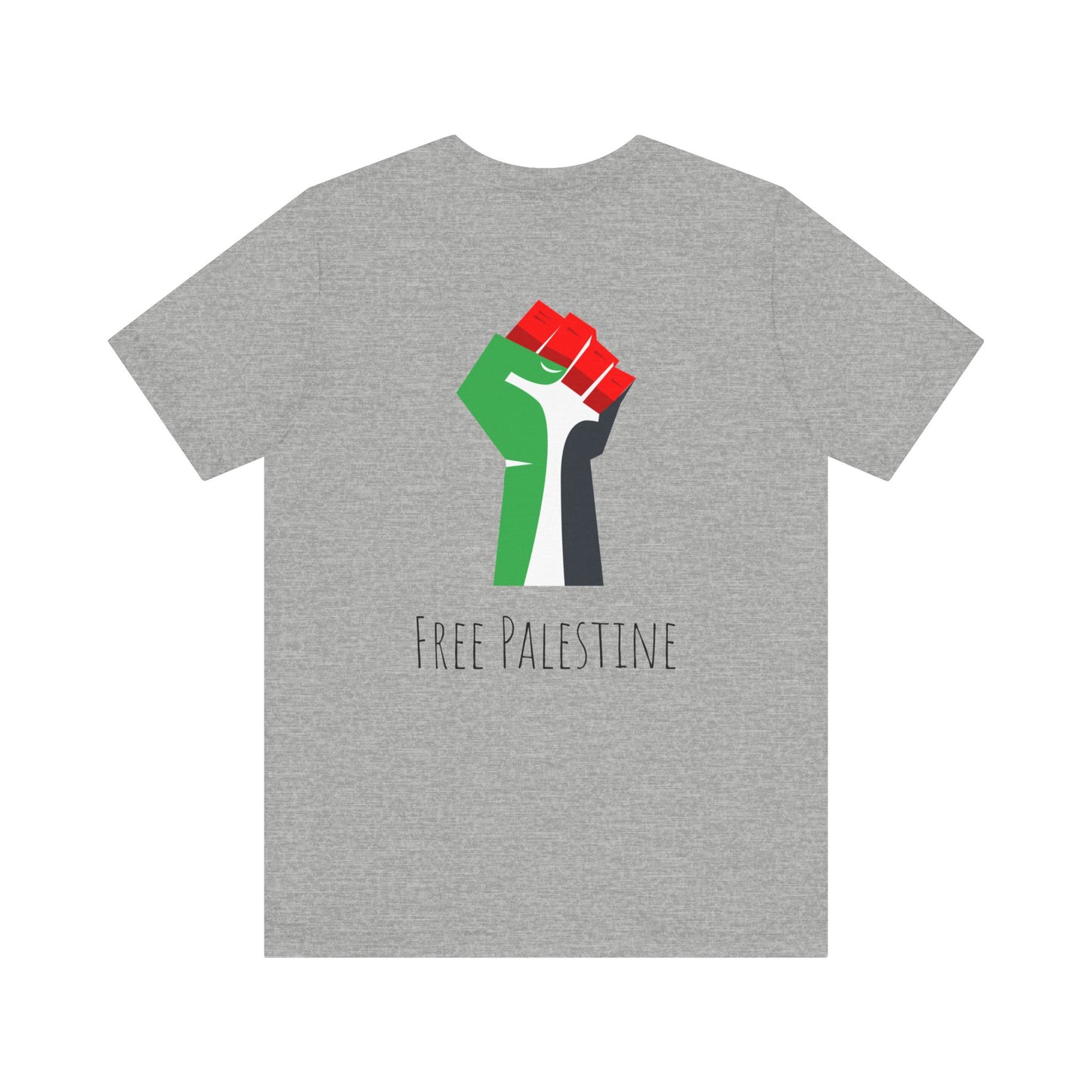 Free Palestine! Front and Back Design Unisex Jersey Short Sleeve Tee