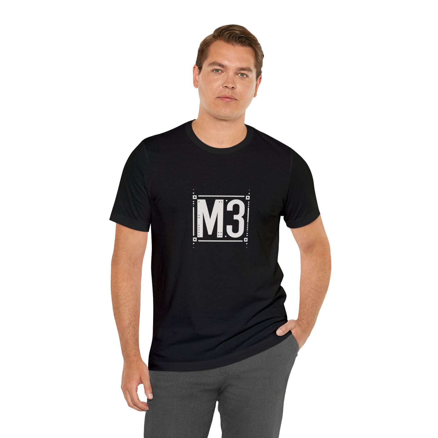 M3 Dark Black Unisex Jersey Short Sleeve Tee