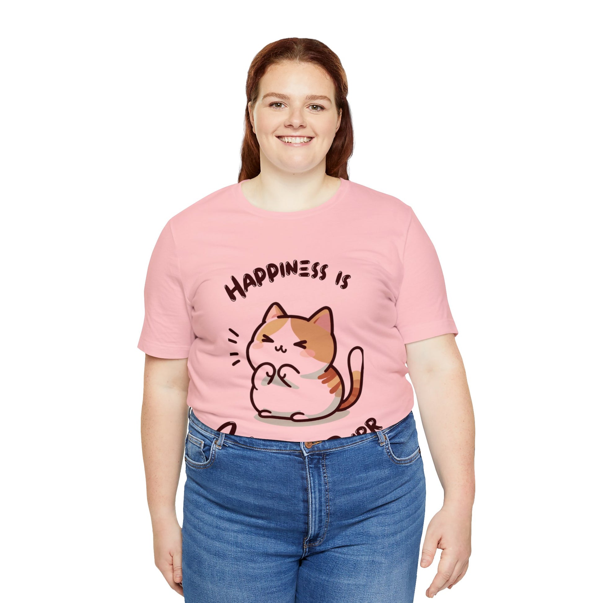 Happiness is a Warm Purr, Unisex Jersey -Shirt