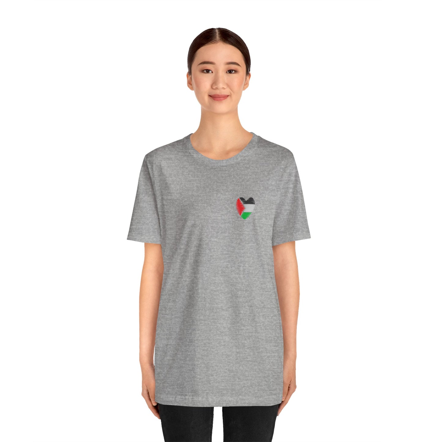 Free Palestine! Front and Back Design Unisex Jersey Short Sleeve Tee