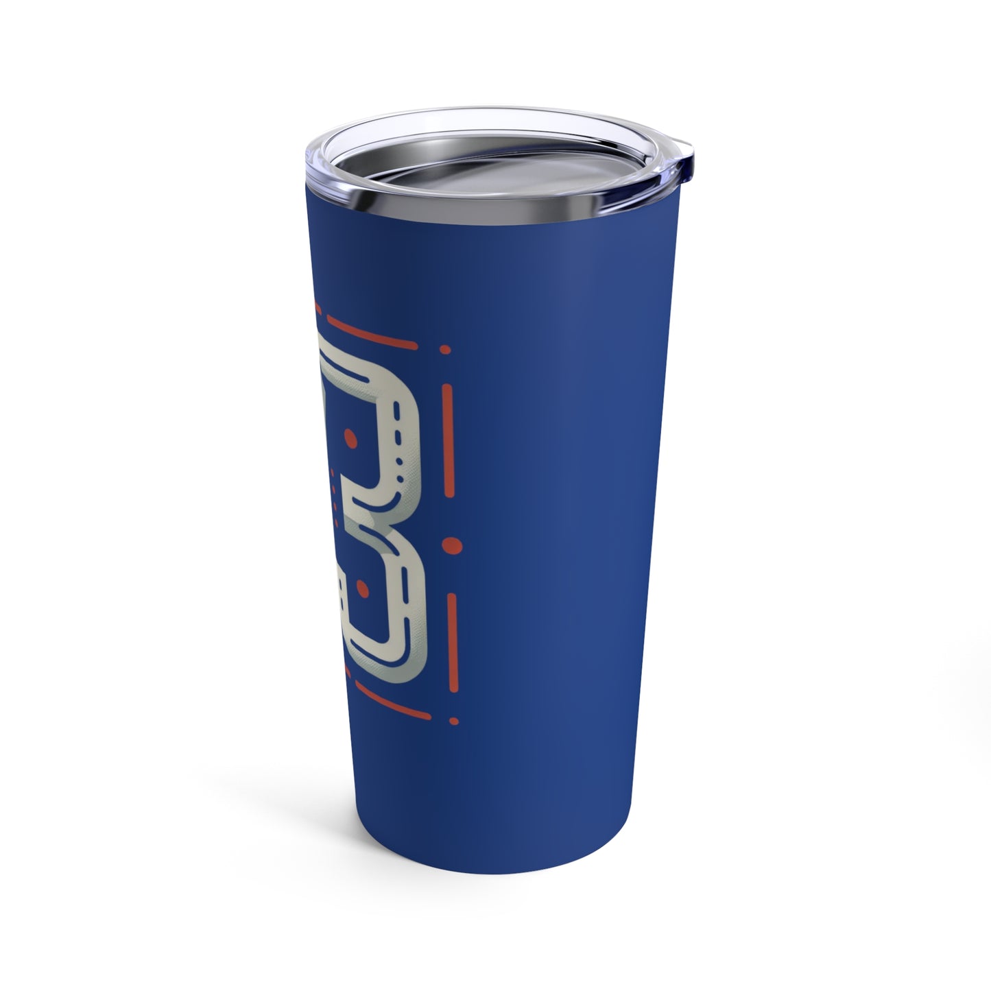 M3 Dark Blue Red Double-Wall Insulated Stainless Steel 20oz/0.59L Tumbler with Lid