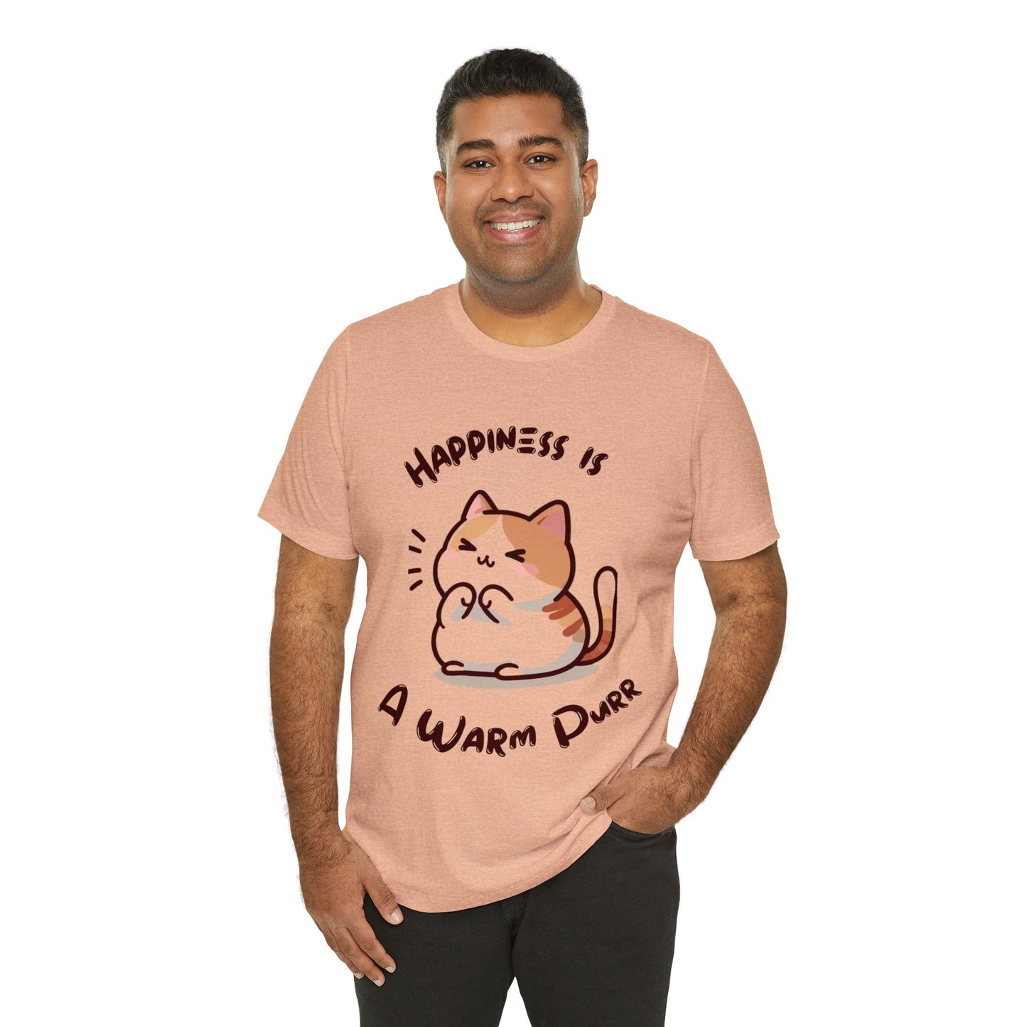 Happiness is a Warm Purr, Unisex Jersey T-Shirt