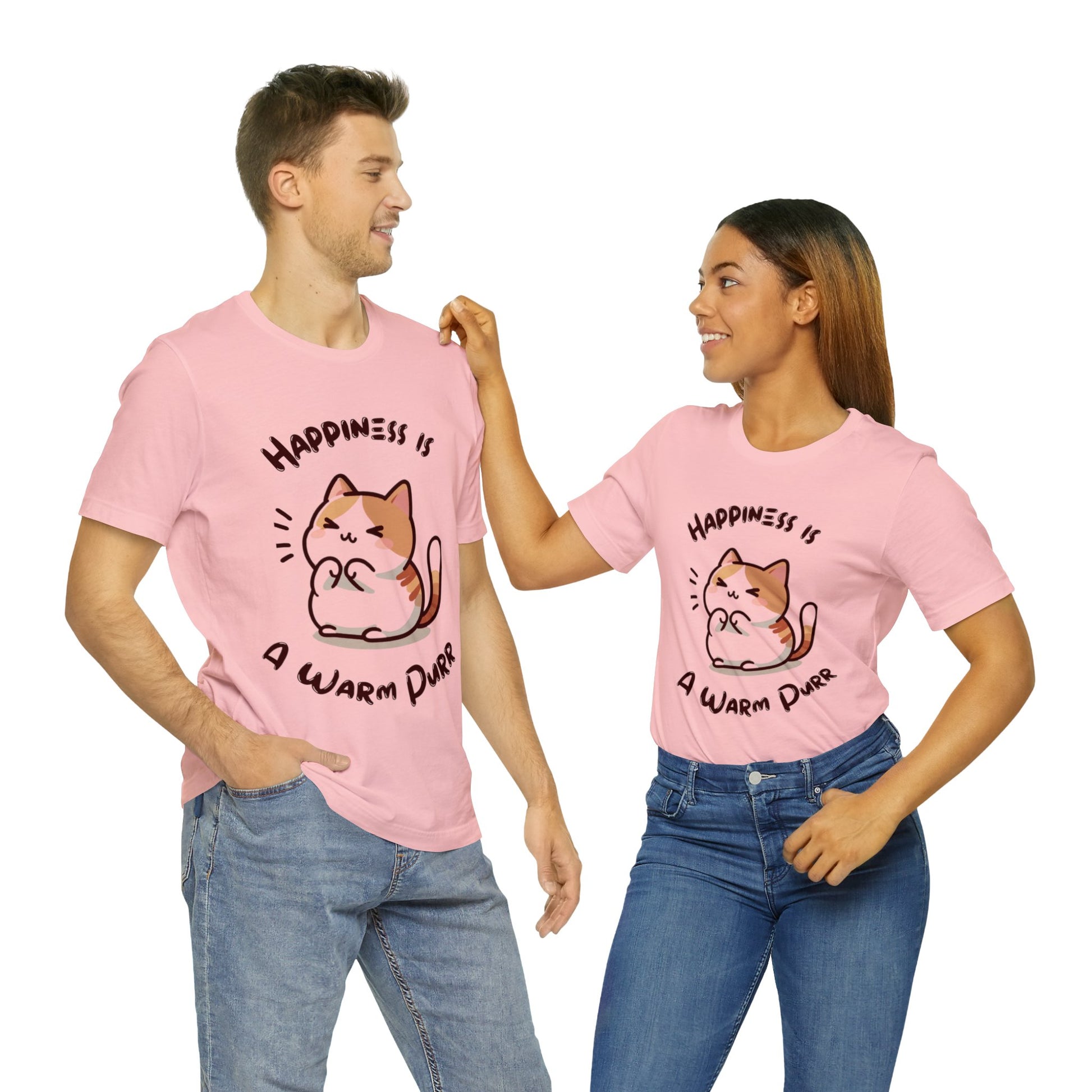 Happiness is a Warm Purr, Unisex Jersey -Shirt